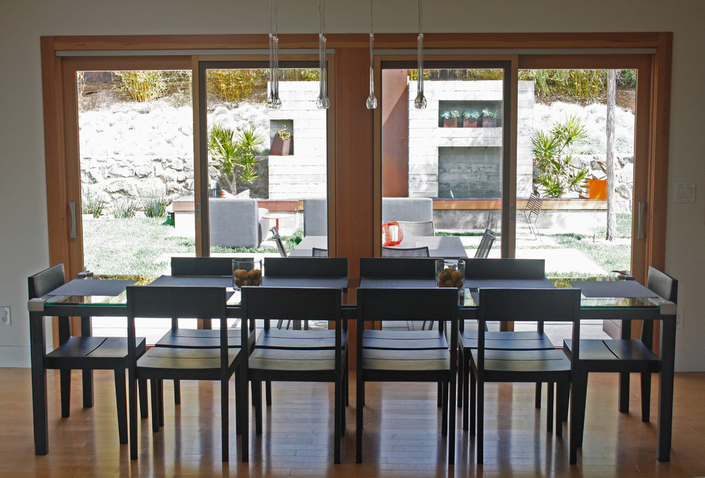 Dining room - modern dining room idea in San Diego