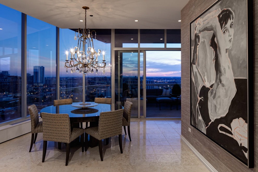 Gold Coast Condo Contemporary Dining Room Chicago by Buckingham