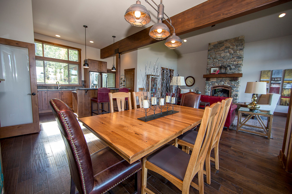 Mountain style dining room photo in Seattle