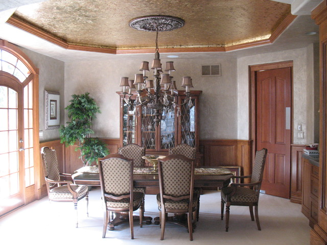 Gold Leaf Ceiling - Traditional - Dining Room - Denver - by Yeh for Art ...