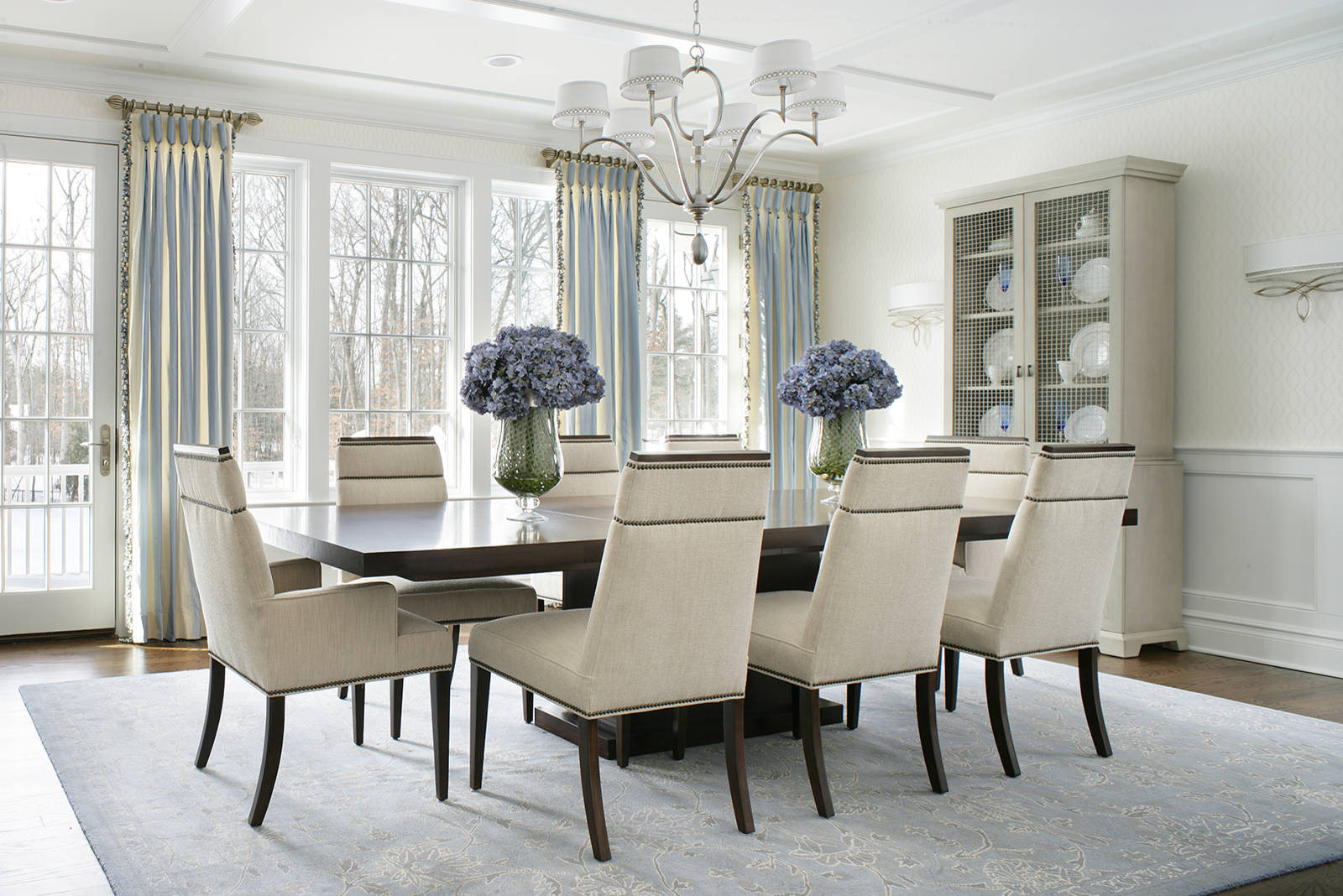 cream colored dining room furniture