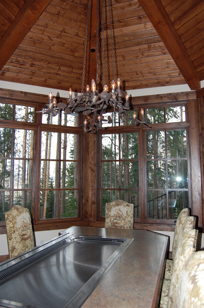 Great Divide Builders Rustic Dining Room Denver by Great Divide