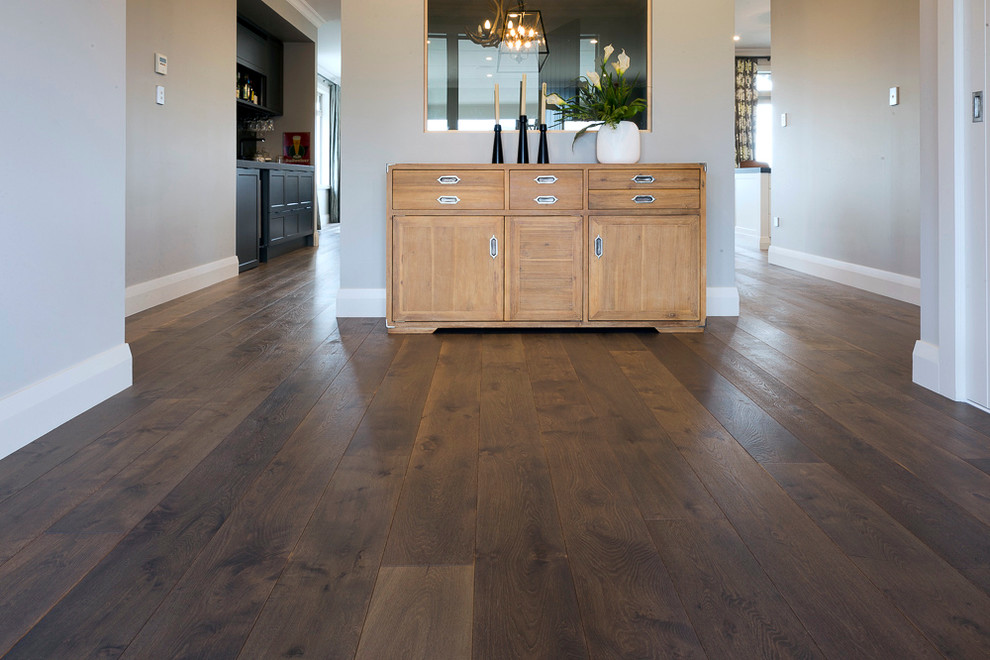 Greyed Oak flooring in Contemporary home - Contemporary - Dining Room ...