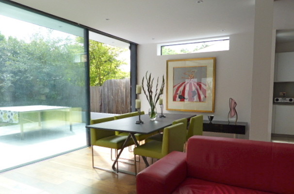 Contemporary dining room in London.