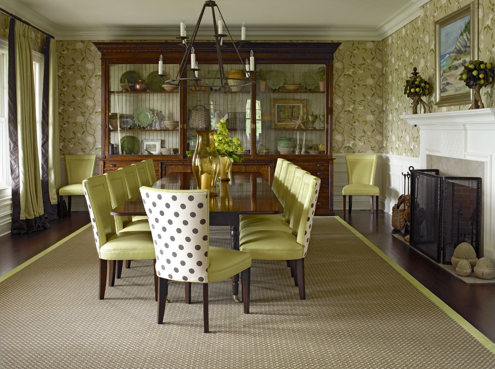 Inspiration for a large transitional dining room remodel in New York