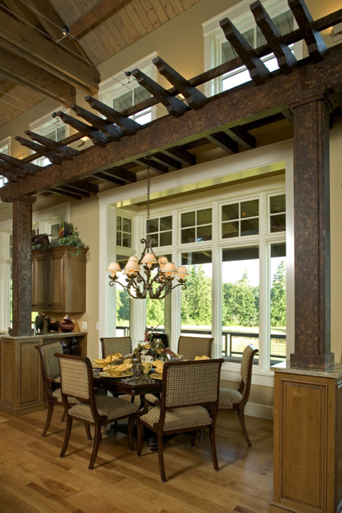 This is an example of a contemporary dining room in Seattle.