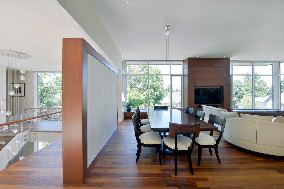 Inspiration for a contemporary open plan dining room in Ottawa.