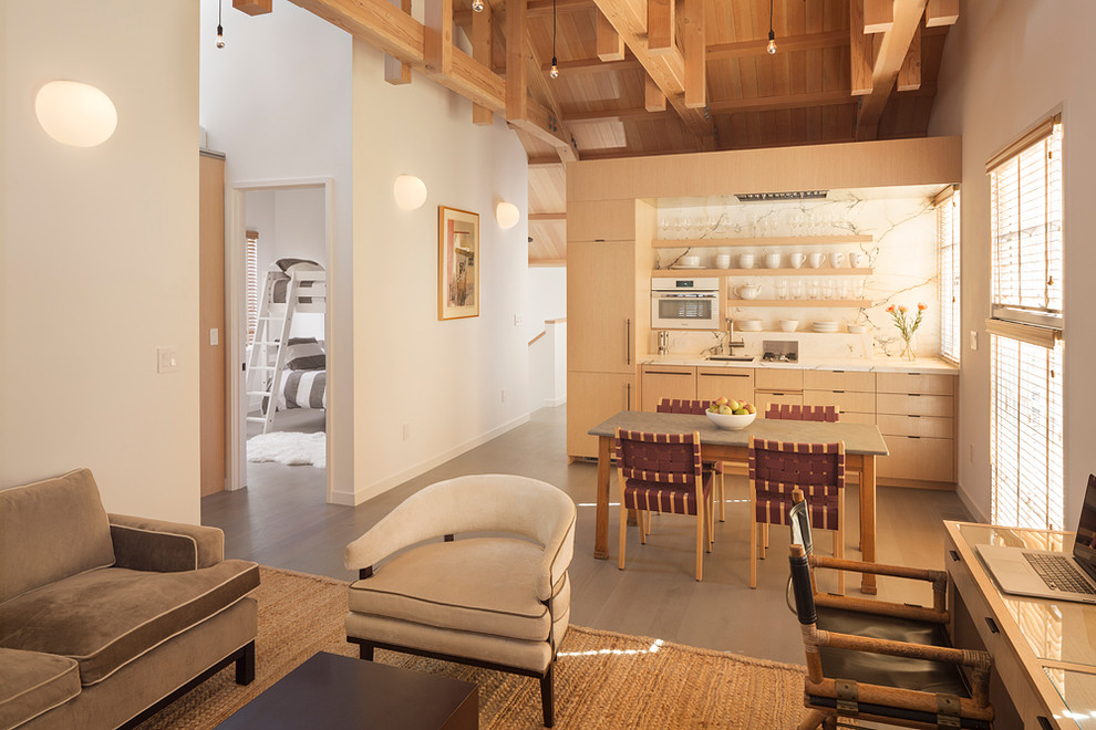 Example of a trendy dining room design in San Francisco