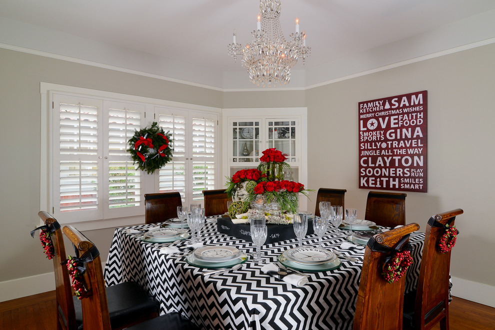 Example of an eclectic dining room design in Sacramento