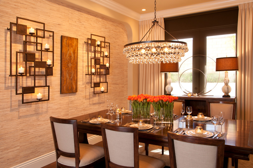 Trendy dining room photo in San Diego