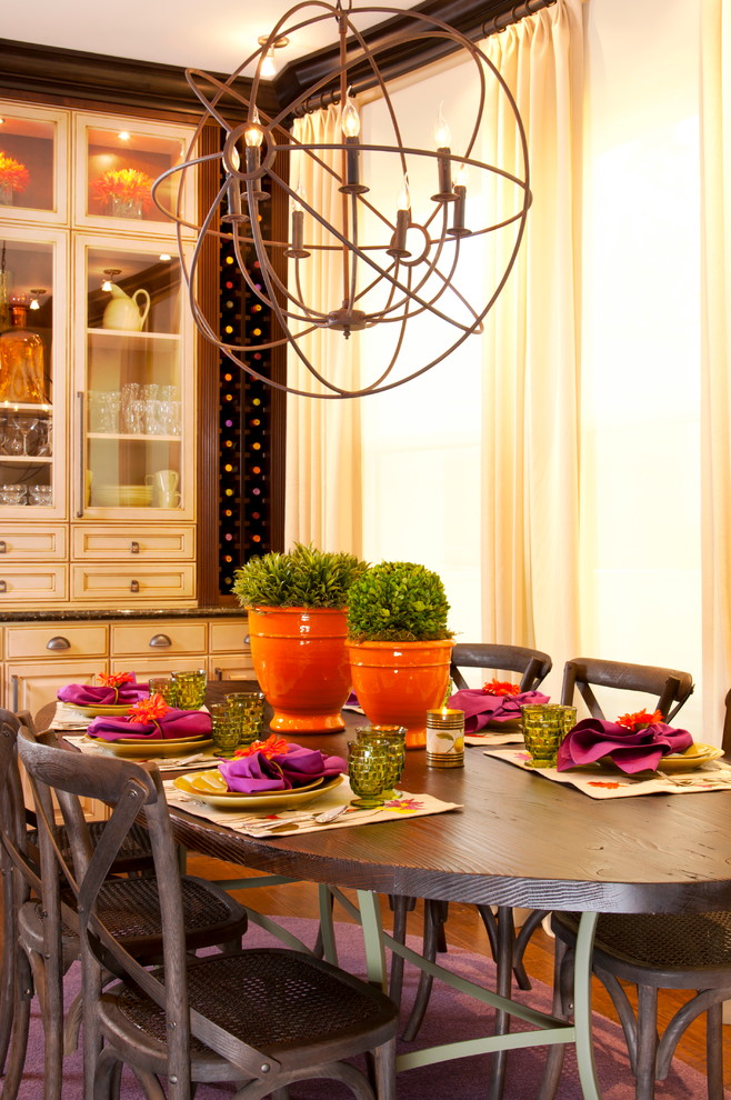 Example of a trendy dining room design in San Diego