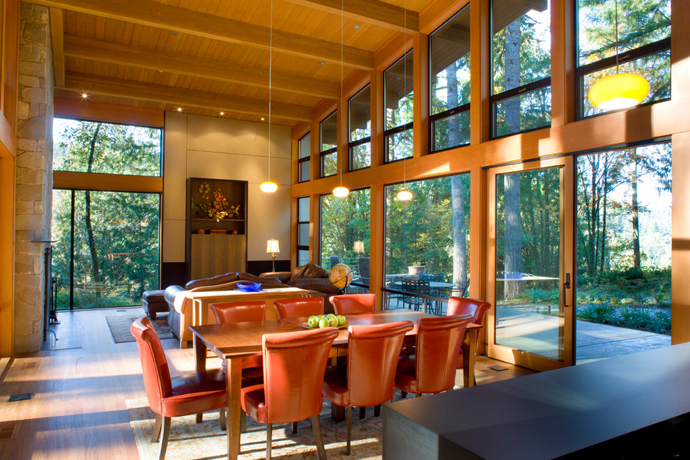 Photo of a contemporary dining room in Seattle.