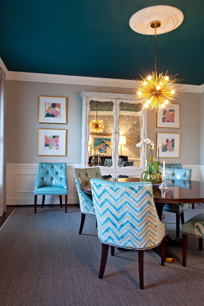 House of Turquoise Transitional Dining Room Raleigh by Barbour