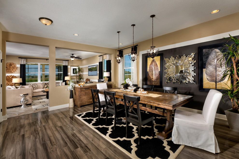 Island style dining room photo in Tampa