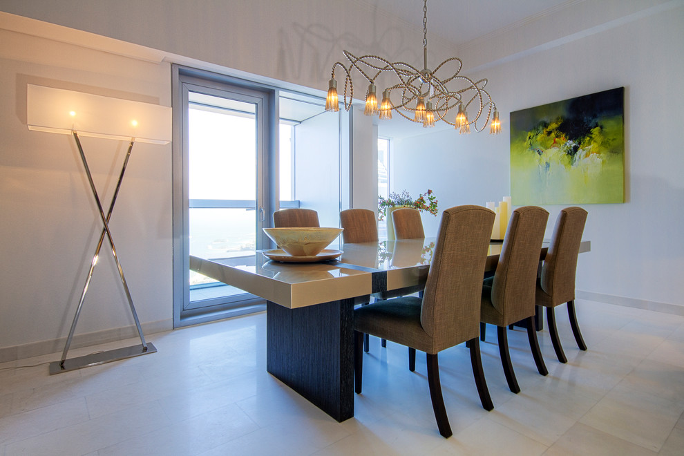 Photo of a contemporary dining room in Other with no fireplace.