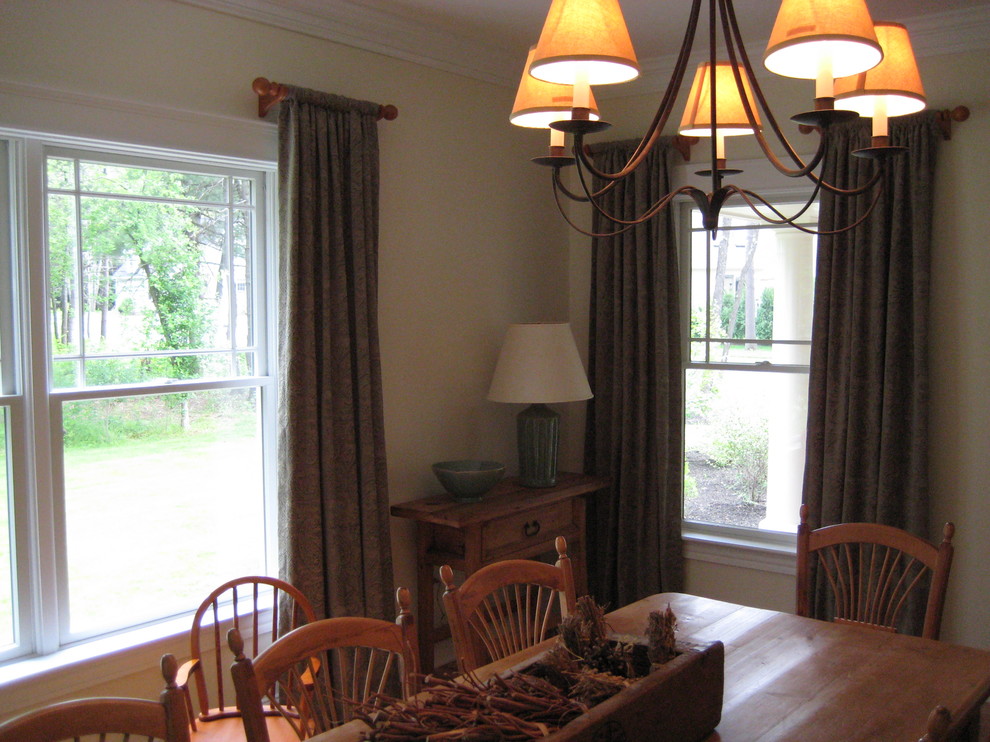 Design ideas for a medium sized classic enclosed dining room in Portland Maine with beige walls.