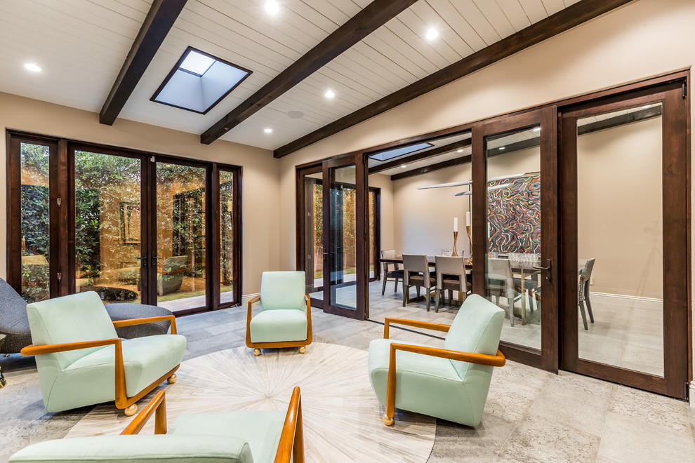 Interior BiFold Doors Separate Formal Sitting Room from Dining Room