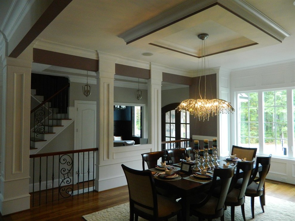 Interior Columns Midcentury Dining Room Raleigh by Woodmaster