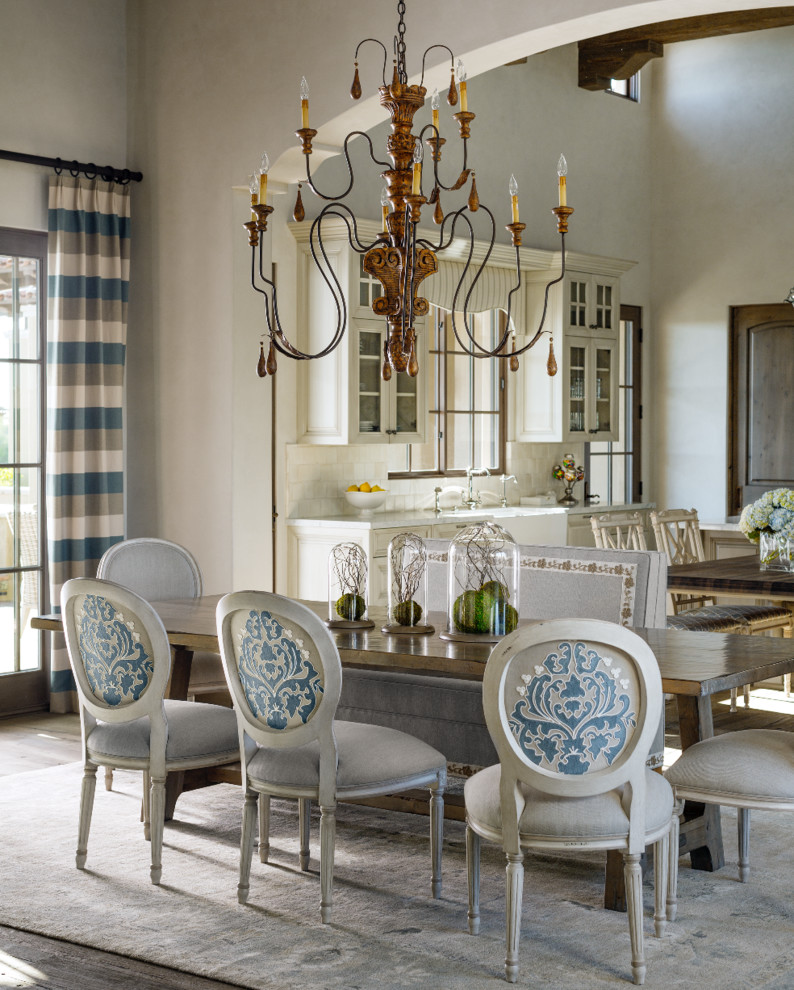 Inspiration for a mediterranean dining room in San Diego.