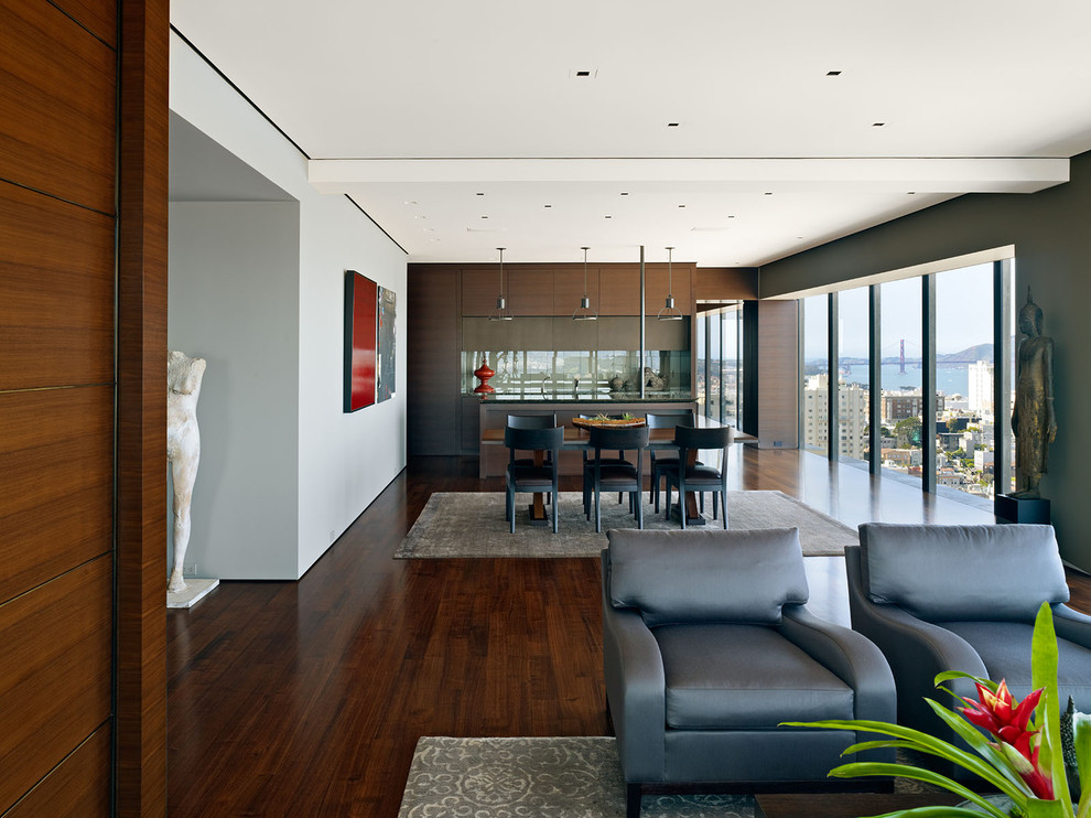 Example of a trendy great room design in San Francisco