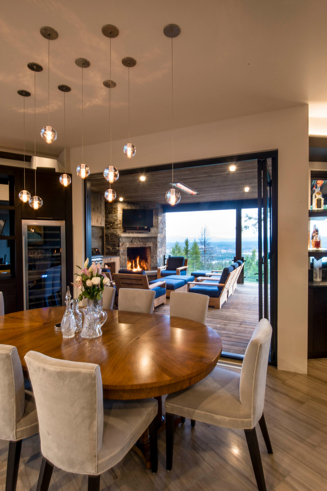 Iron Horse Yampah Ln Whitefish Montana Contemporary Dining Room