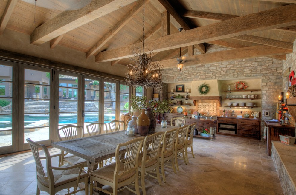 Italian Country Villa Mediterranean Dining Room Sacramento by