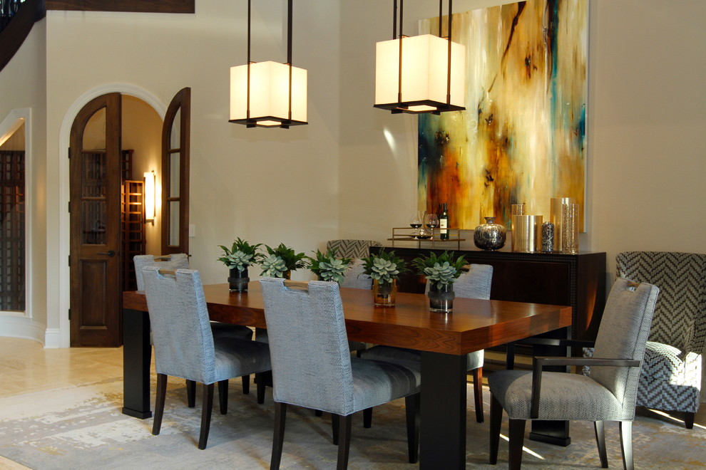 Dining room - contemporary dining room idea in Jacksonville