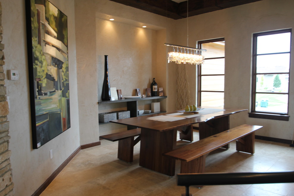 Inspiration for a contemporary dining room remodel in Cedar Rapids