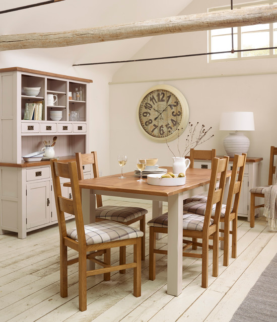 Oak and sale painted dining table