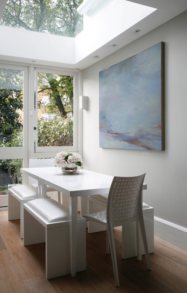 Inspiration for a contemporary dining room remodel in Dorset