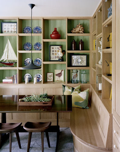 Inspiration for a modern dining room remodel in New York