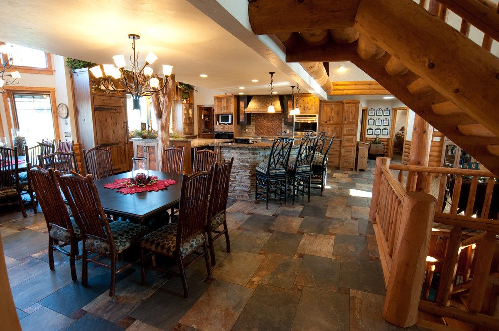 Kitchen Slate Tile Flooring Craftsman Dining Room Milwaukee By Twohig Flooring America Houzz