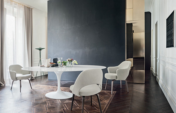 Knoll Saarinen Tulip dining table - white base marble top - Minimalistisch  - Esszimmer - London - von NW3 Interiors Ltd | Houzz