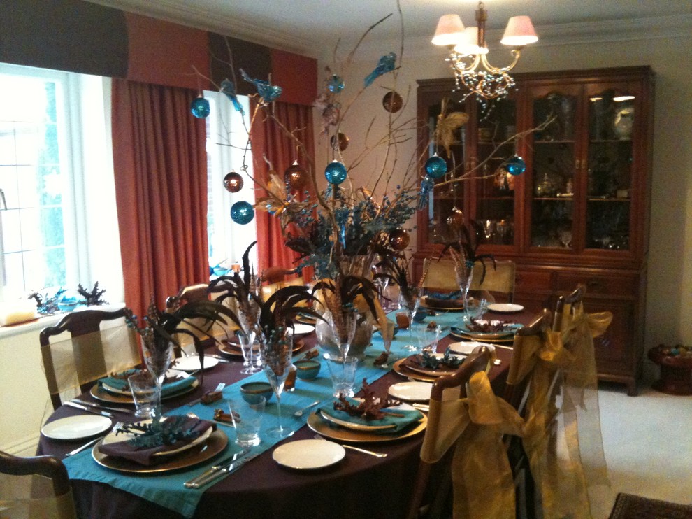Eclectic dining room photo in London
