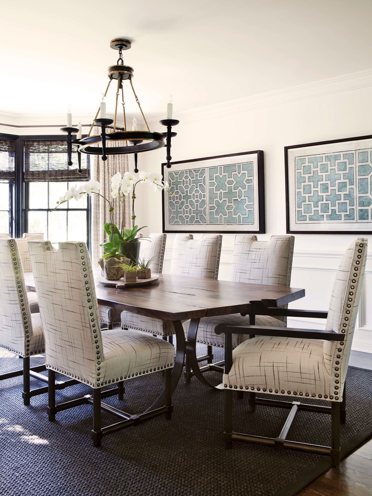 Inspiration for a mediterranean dining room remodel in Los Angeles