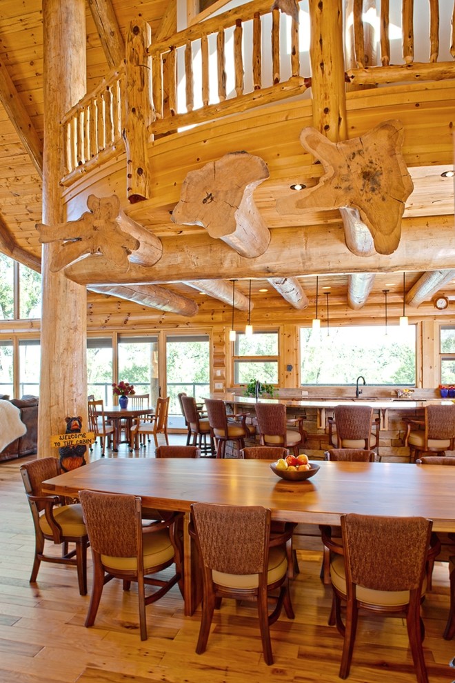 Photo of a rustic dining room in Other.