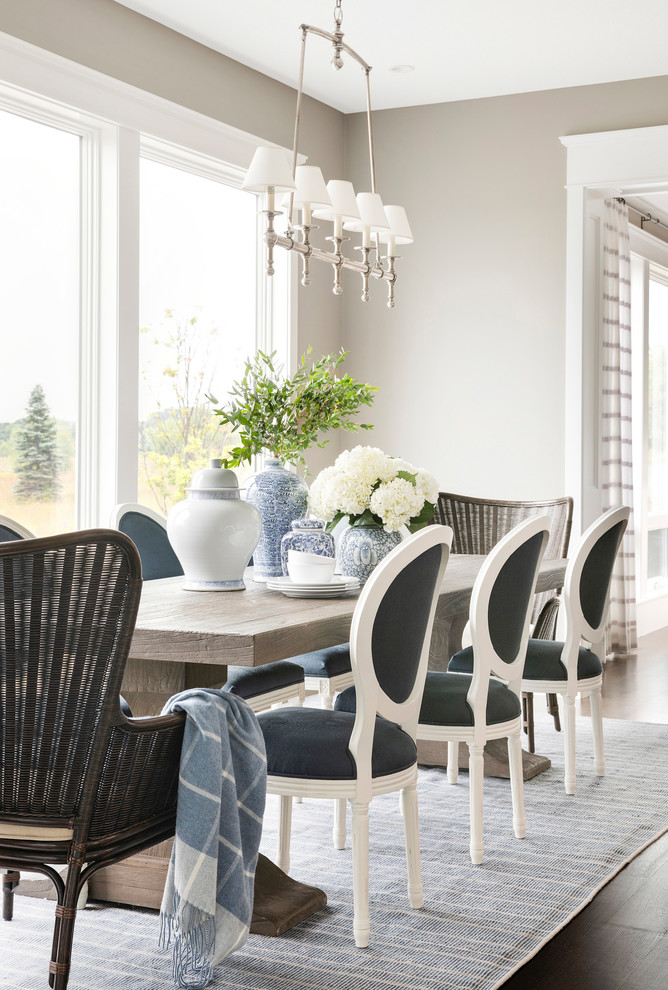 Photo of a beach style dining room in Minneapolis.