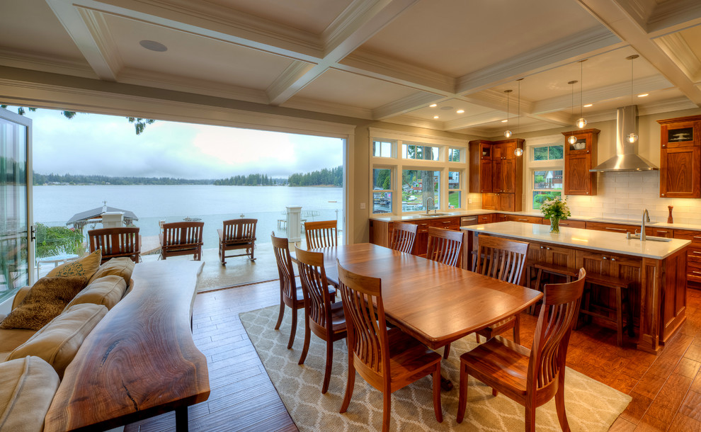 Lake Goodwin " Forever House", Stanwood WA Craftsman Dining Room