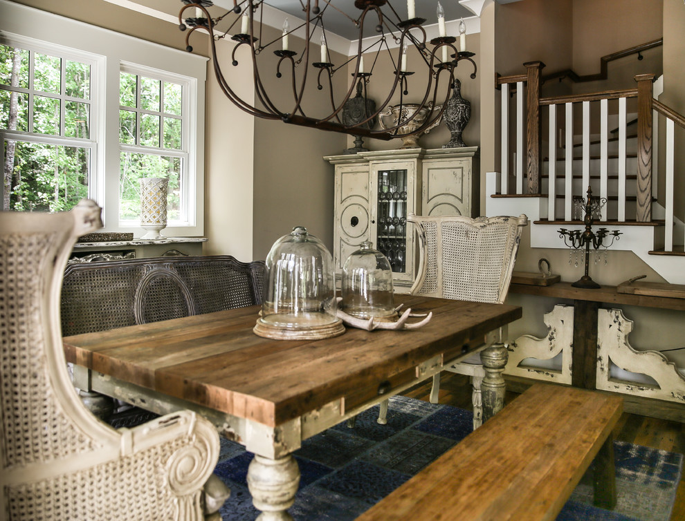 Inspiration for a coastal dining room remodel in Raleigh