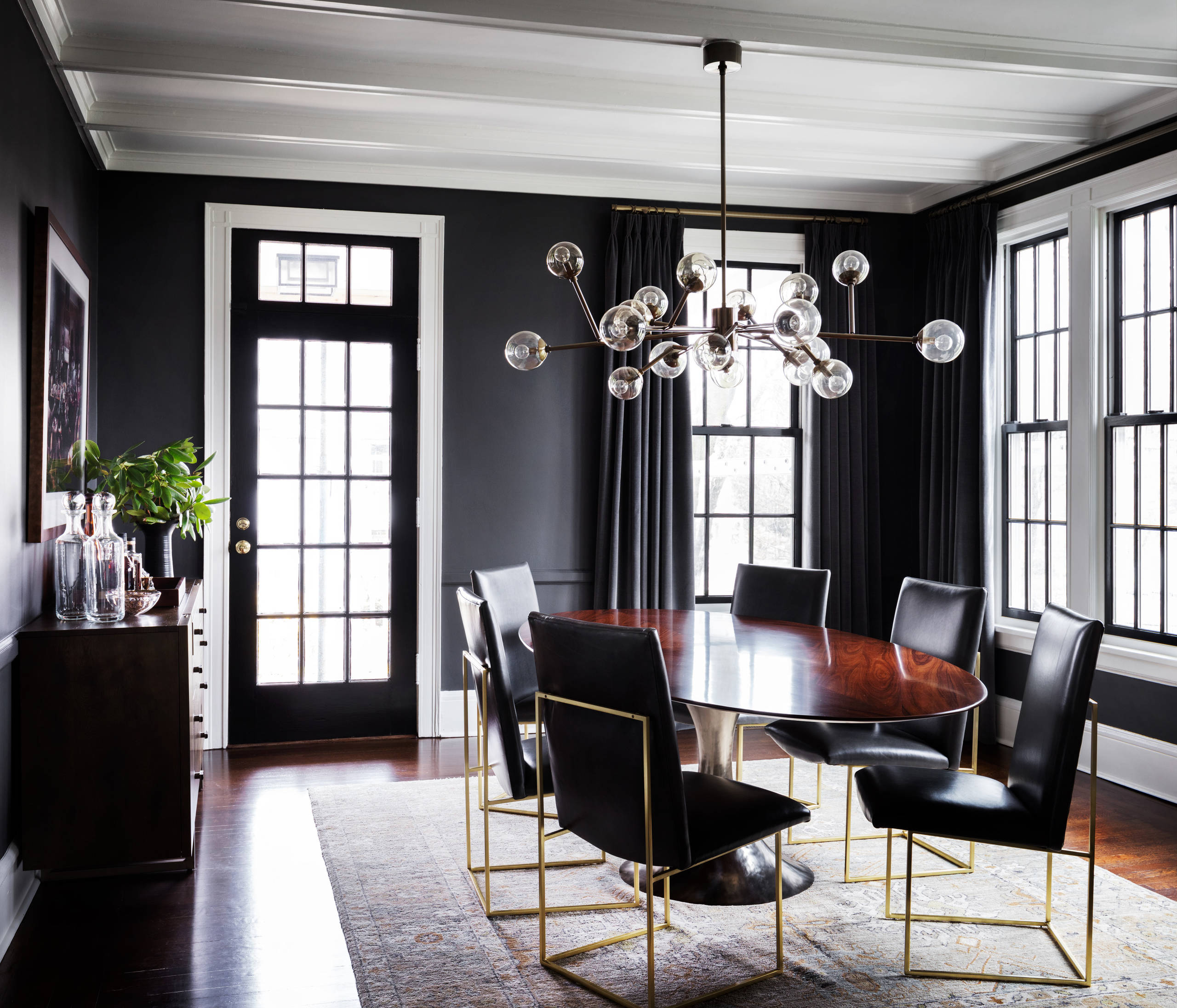 Transitional Dining Room New York Houzz - Paint Colours For Dining Room 2020