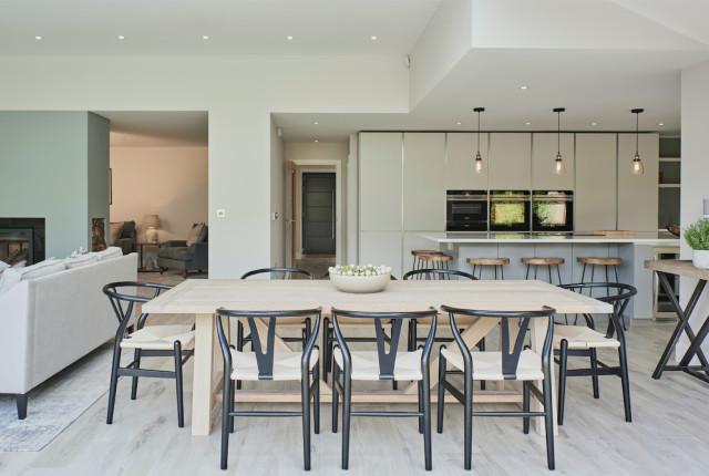 Large dining table and wishbone chairs - Contemporary - Dining Room -  Hertfordshire - by Claire Garner Interiors | Houzz