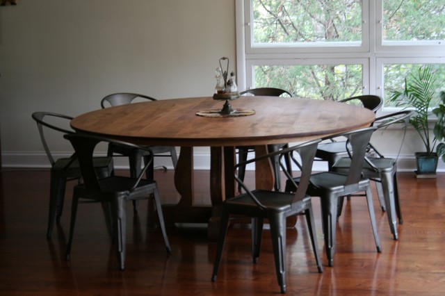 Large Round Dining Table Rustic, Large Round Kitchen Table
