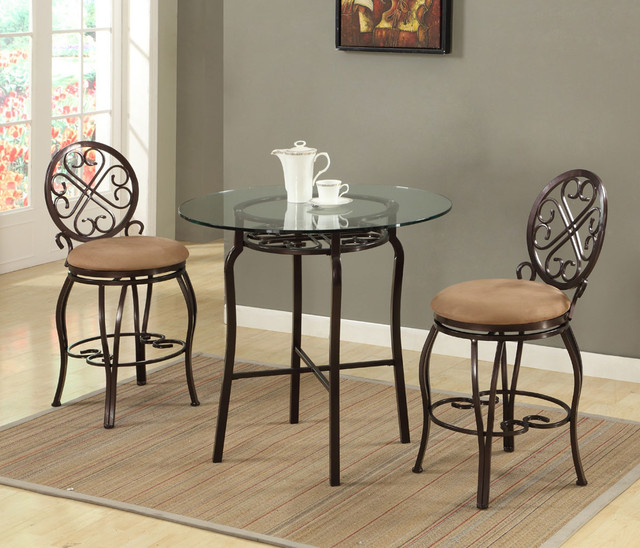 Lily Traditional Counter Height Set Moderne Salle à Manger New