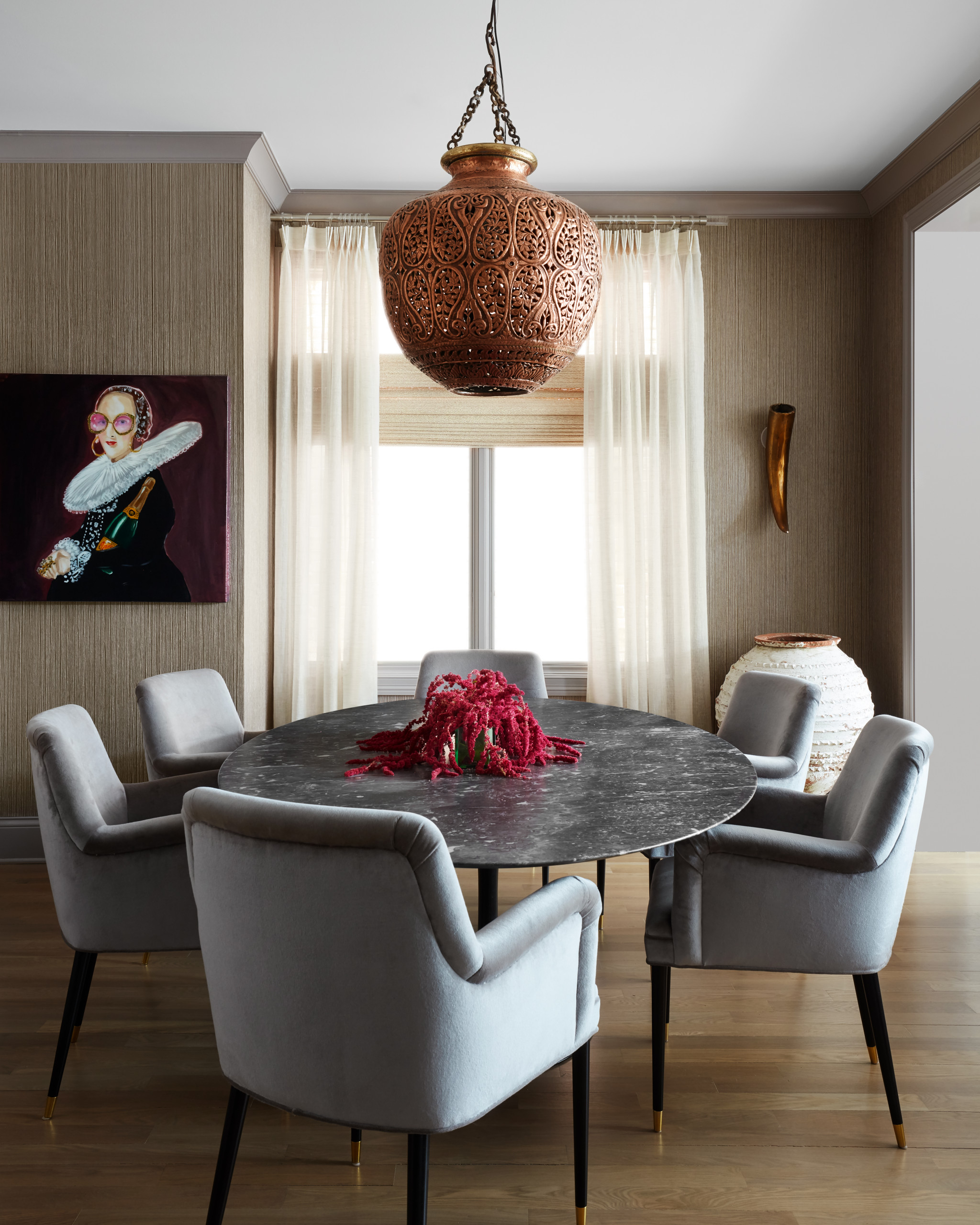 Thumbnail for Exposed Textile Weave Decor For Dining Room