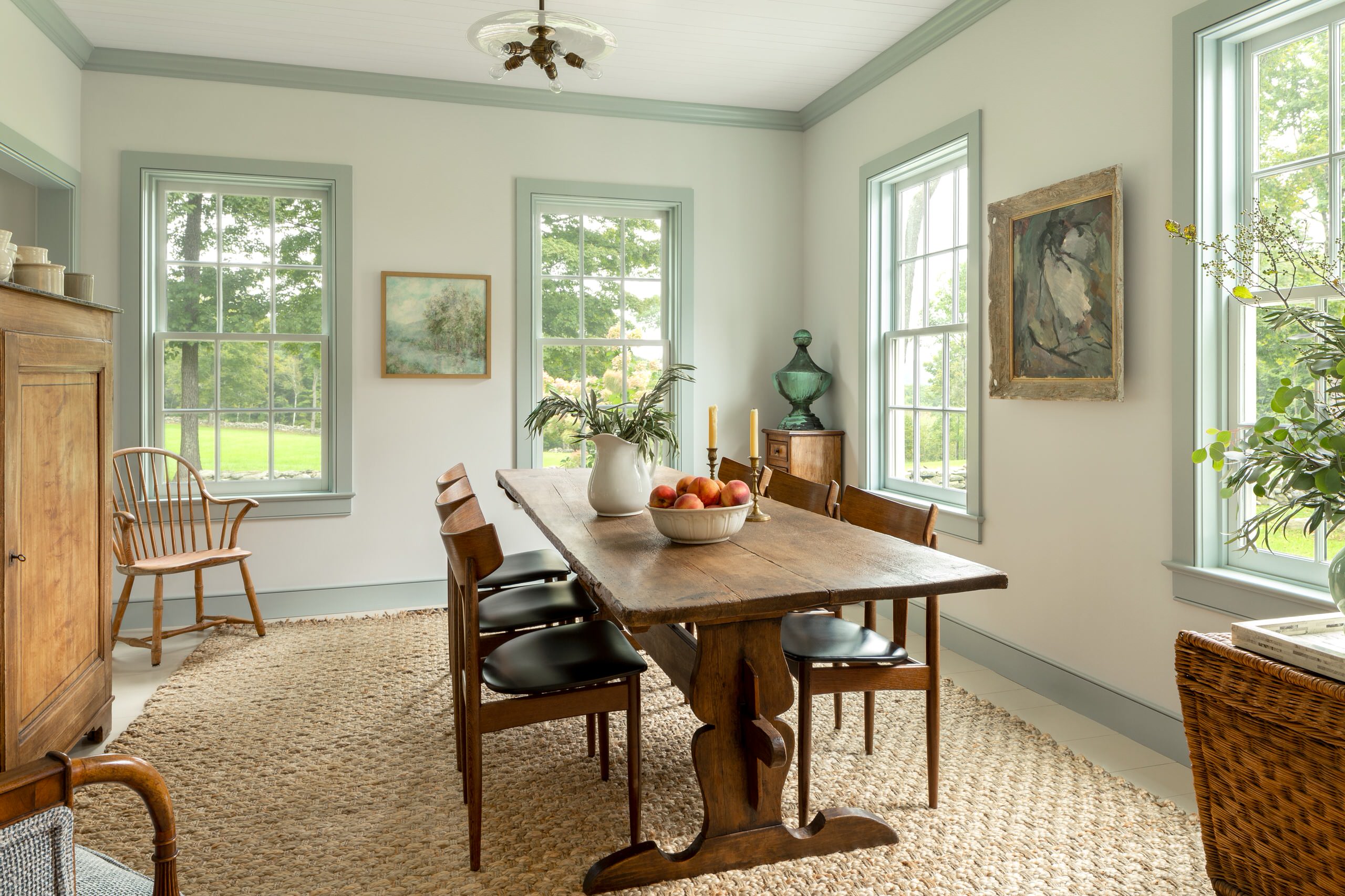 75 Beautiful Farmhouse Green Dining Room Pictures Ideas February 2021 Houzz