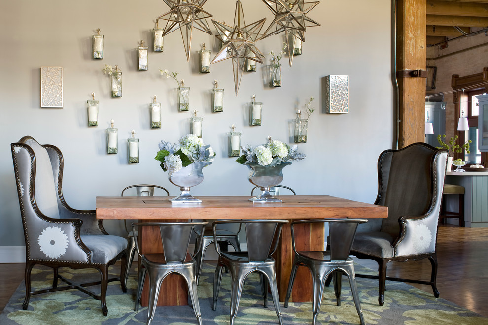 Lodo Loft Transitional Dining Room Denver by Armijo Design