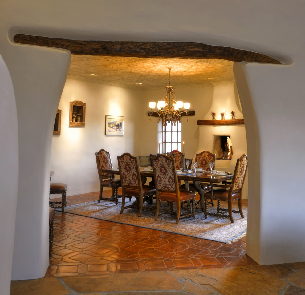 Example of a southwest dining room design in Austin