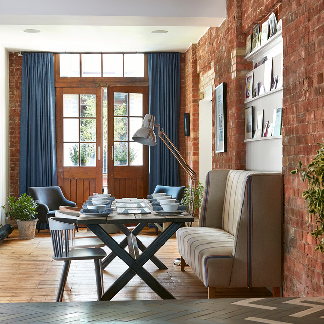 London Warehouse Industrial Dining Room London by Huxley Home Design Group Houzz UK