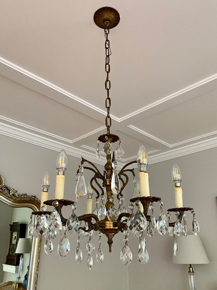 Inspiration for a timeless coffered ceiling dining room remodel in Wilmington
