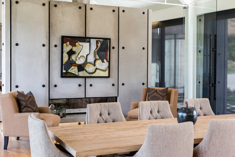 Design ideas for a contemporary dining room in Dunedin.